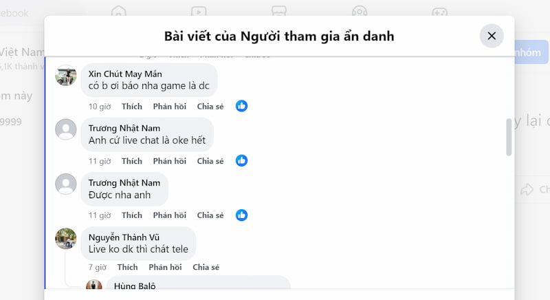 Bình luận của thành viên